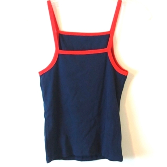 ZOE & LIV USA RED WHITE BLUE AMERICAN FLAG TANK TOP SIZE JUNIORS SMALL NWOT - Picture 4 of 5